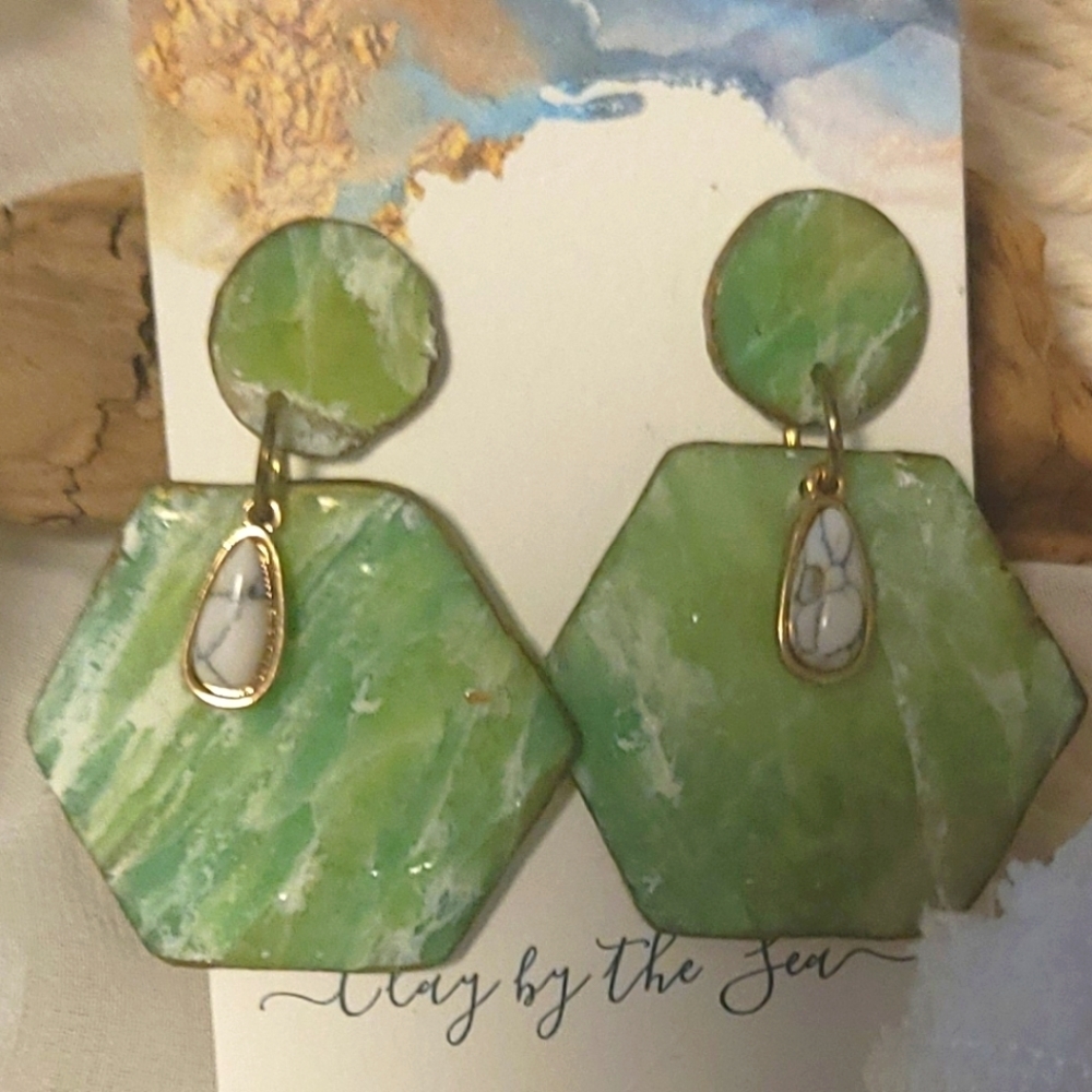 Mint Green Dangle Earrings